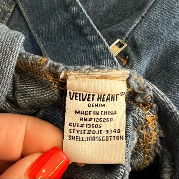 Velvet Heart denim jumpsuit, 100% Cotton, short sleeve size L - Picture 15 of 16